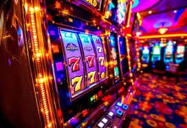 Slot machine reels representing slot game section on taya365 pro